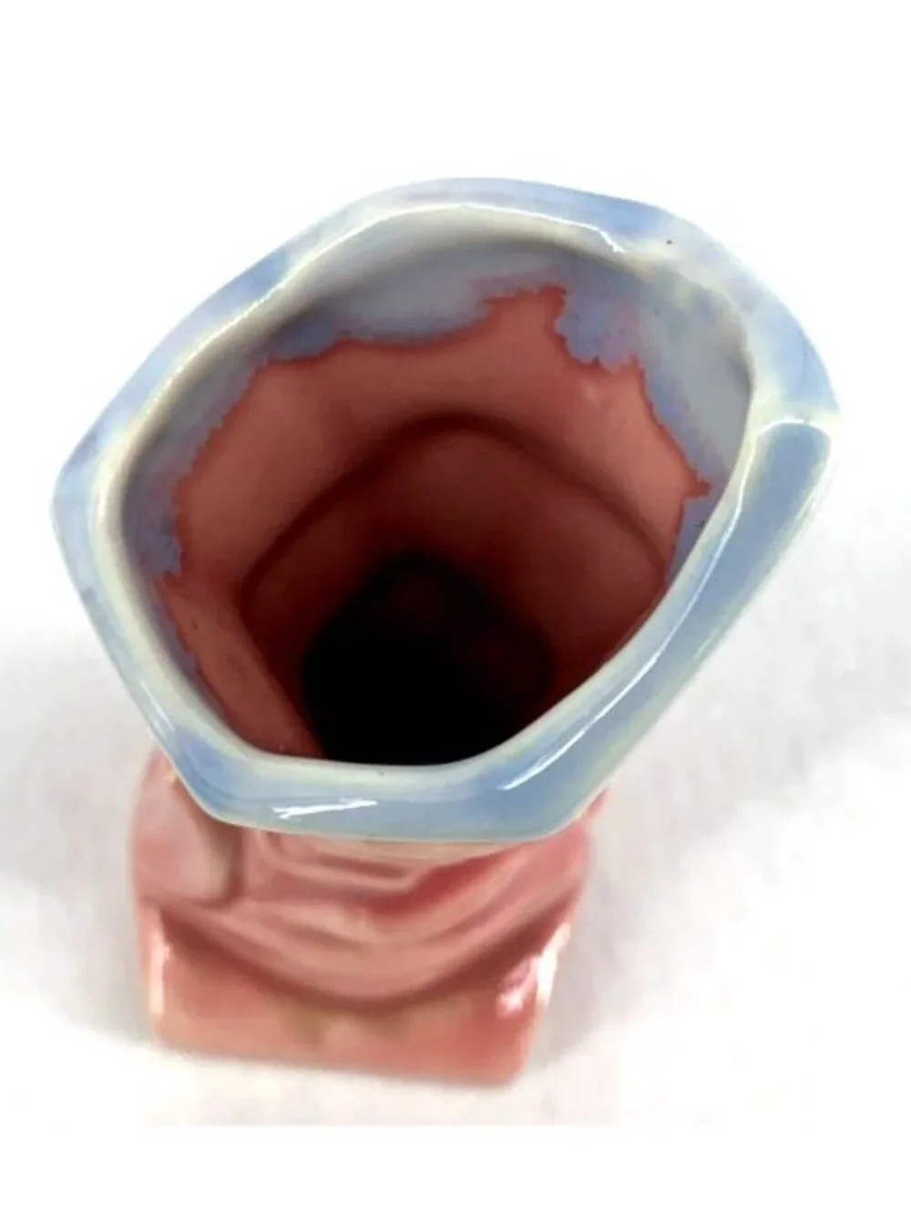 Shawnee Vase Pink Blue Figural 5